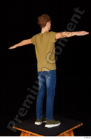  Matthew blue jeans brown t shirt casual dressed green sneakers standing t poses whole body 0006.jpg